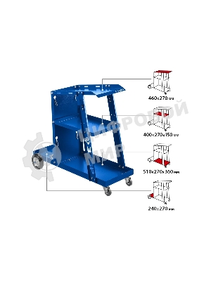 Тележка для сварочных аппаратов Зубр, универсальная. Профи.