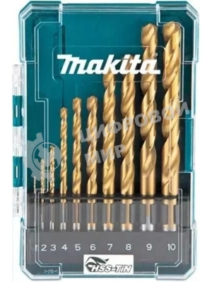 Набор сверл Makita D-72849 по металлу (10пред.) для дрелей