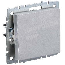 Выключатель проходной 1-кл. IEK BR-V12-0-10-K47 СП BRITE ВС10-1-6-БрА 10А алюм.