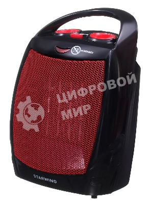 Тепловентилятор Starwind SHV2001, черный/красный, 1600 Вт, 15 м2, термостат