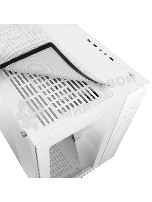 Компьютерный корпус Ginzzu V560 RGb подсветка, закаленное стекло 1хUSB 3.0,1хUSB 2.0, AU белый ATX