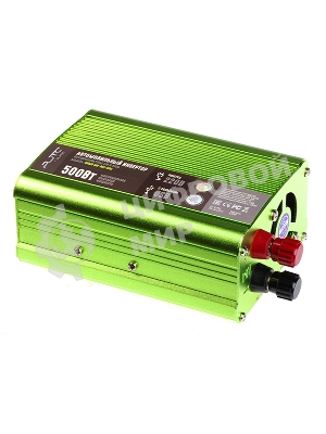 Автомобильный инвертор (преобразователь) постоянного тока 12В в переменный ток 220В, модель QUMO QAI-901-500 (Inv 001), максимальная выходная мощность 500Вт, встроенный разъем USB