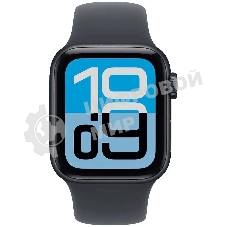 Умные часы Apple Watch SE 3 2025 A3325 44мм OLED корп.темная ночь Sport Band рем.темная ночь разм.брасл.:M/L (MEHQ4LW/A)