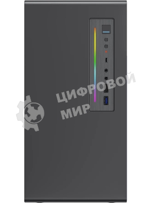 Корпус Foxline FL-728TG-U3C, Mini-Tower, чёрный