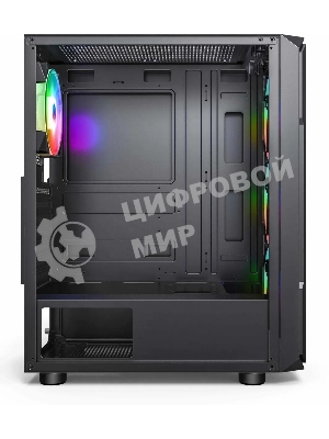 Компьютерный корпус Accord 3338 черный без БП ATX 1xUSB2.0 1xUSB3.0 1xUSB3.1 audio bott PSU
