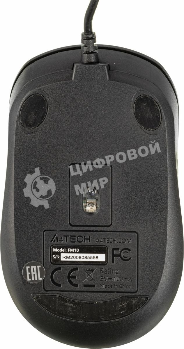 Мышь проводная A4Tech Fstyler FM10 черный/серый, 1600 dpi, USB, кнопки - 4