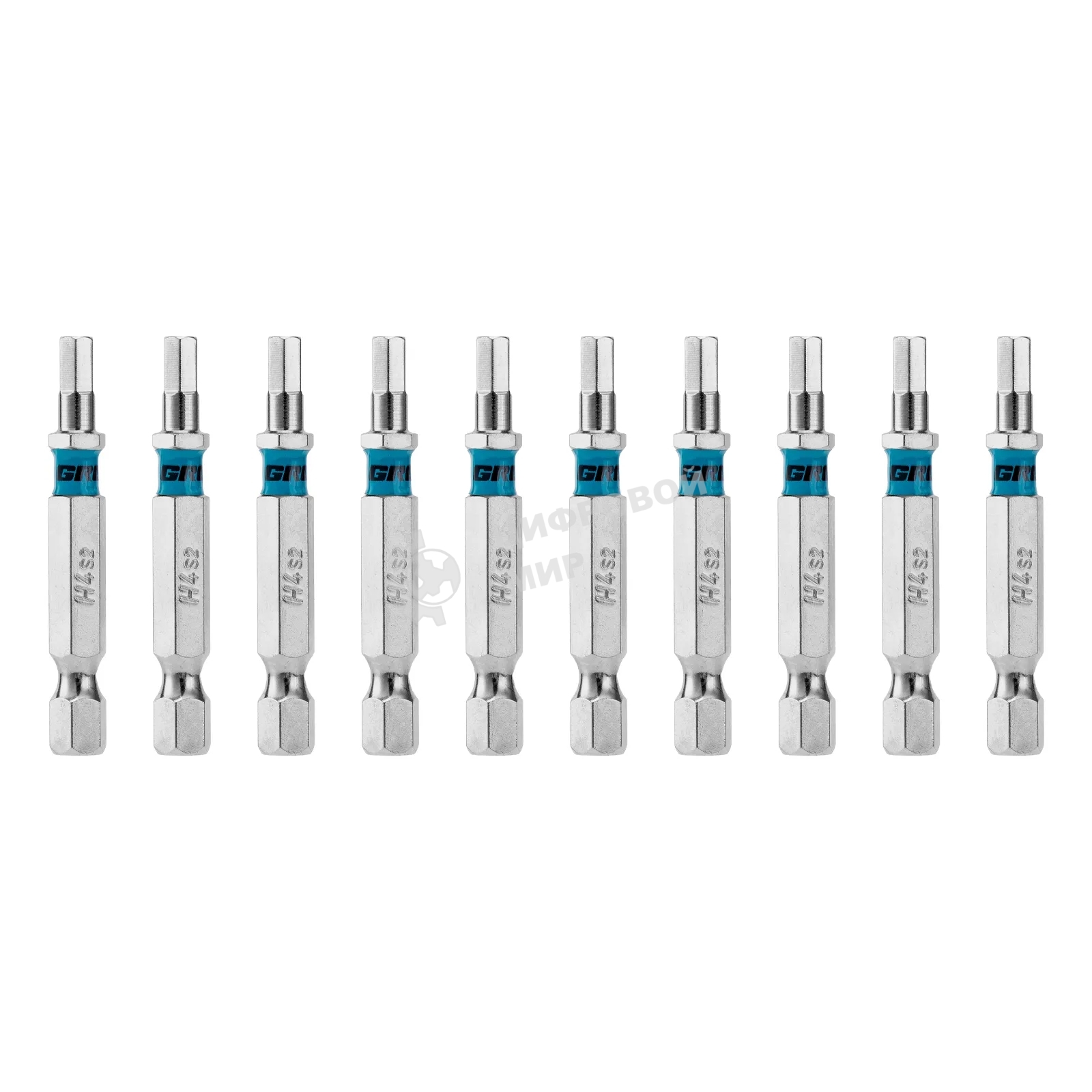 Бита Gross HEX 4х50 мм, сталь S2, шестигр., 10 шт.