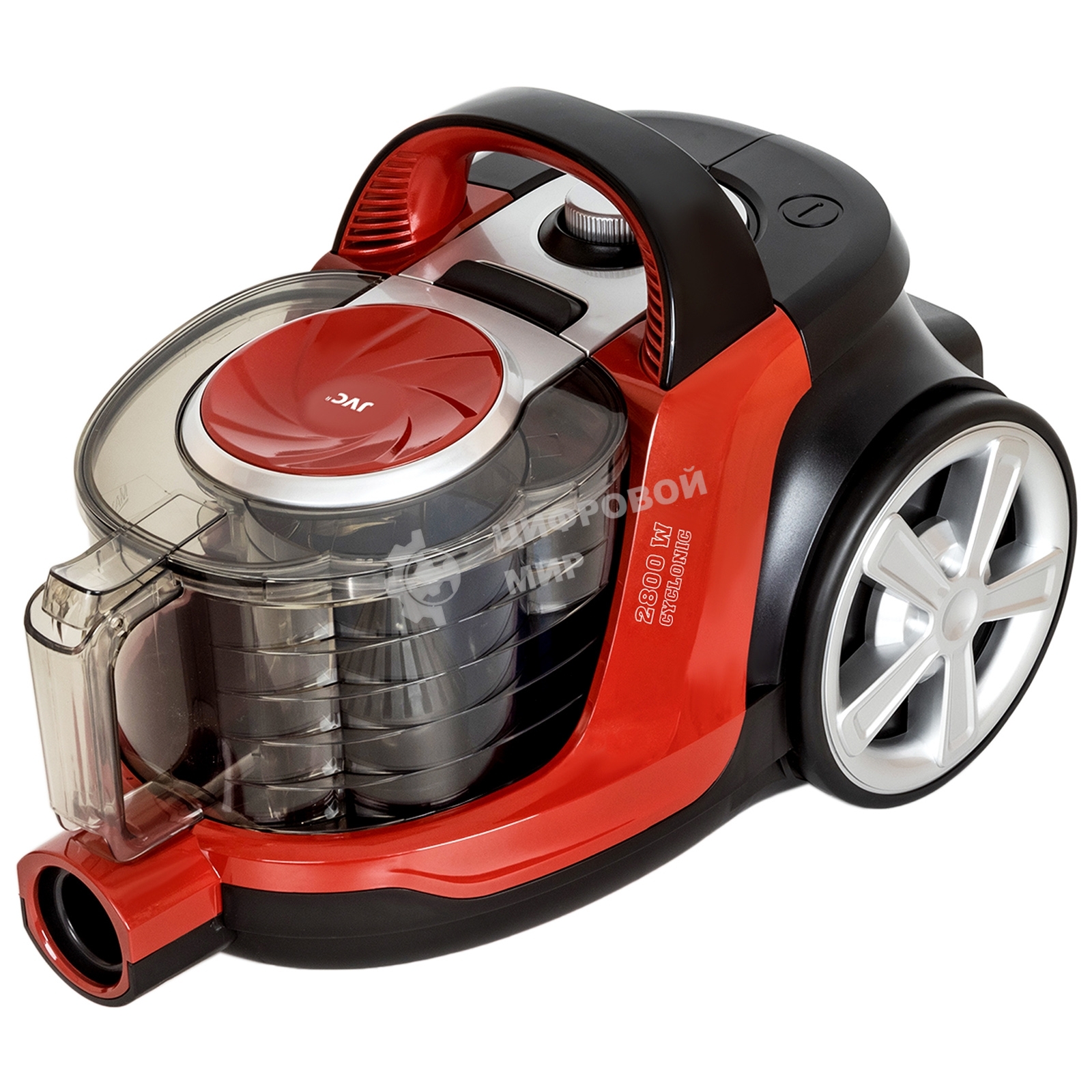 Пылесос JVC JH-VC437 красный/черный, 450/2800 Вт, уборка сухая, пылесборник контейнер 3,5 л