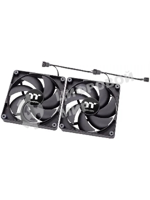 Комплект вентиляторов для корпуса Thermaltake CT140 (2 шт.) черный, 140 мм, 1500 об/мин, 30.5 дБ, 4 pin