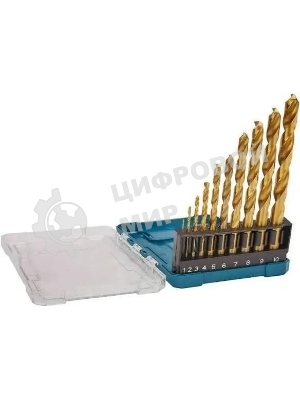 Набор сверл Makita D-72849 по металлу (10пред.) для дрелей