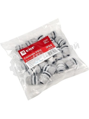 Сальник PG16 IP54 d отв. 21мм/d провод. 10-14мм PROxima EKF plc-pg-16-r