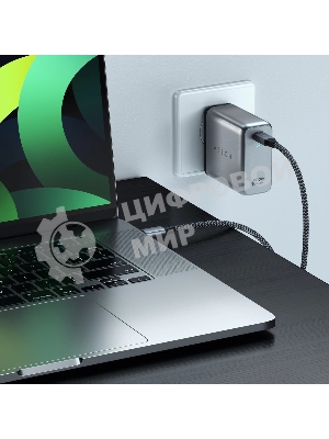 Сетевое зарядное устройство Satechi ST-UC100WSM-EU Charger 100W с технологией GaN Power, серый космос