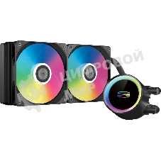 Система жидкостного охлаждения PCCOOLER DA240 Max, 240 мм, 2x120 мм, ARGB, 200 Вт