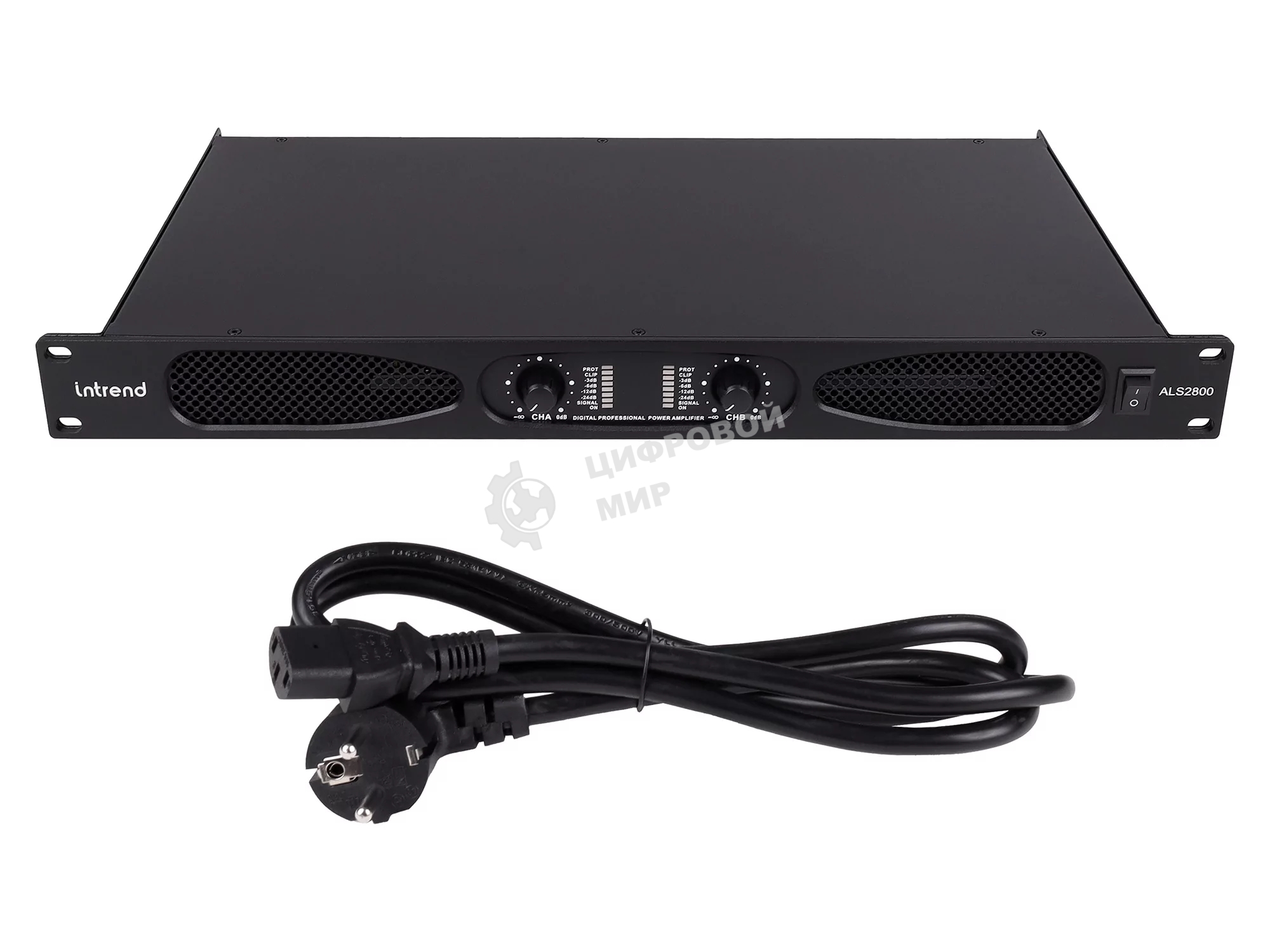 Усилитель Intrend ALS 2800 Двухканальный, 2х800Вт/8Ом, 2х1300Вт/4Ом, 2х1750Вт/2Ом, 1х2600Вт/8Ом, 1х3500Вт/4Ом