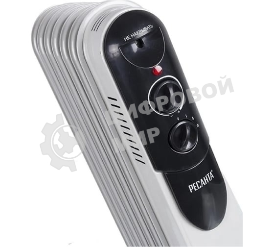 Обогреватель масляный Ресанта ОМПТ-7Н (7 секций) белый, 1500 Вт, 15 м2, термостат 67/3/3