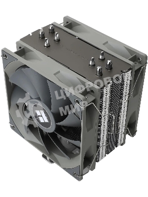 Кулер для процессора Thermalright Assassin Spirit 120 V2 серебристый/черный/серый (4-pin PWM, 154мм, Al/Cu, 4x6мм, 1x120мм, 66.17CFM, 25.6dBA, 1500RPM, S: 1851/1700/1200/115X, AM5/AM4)