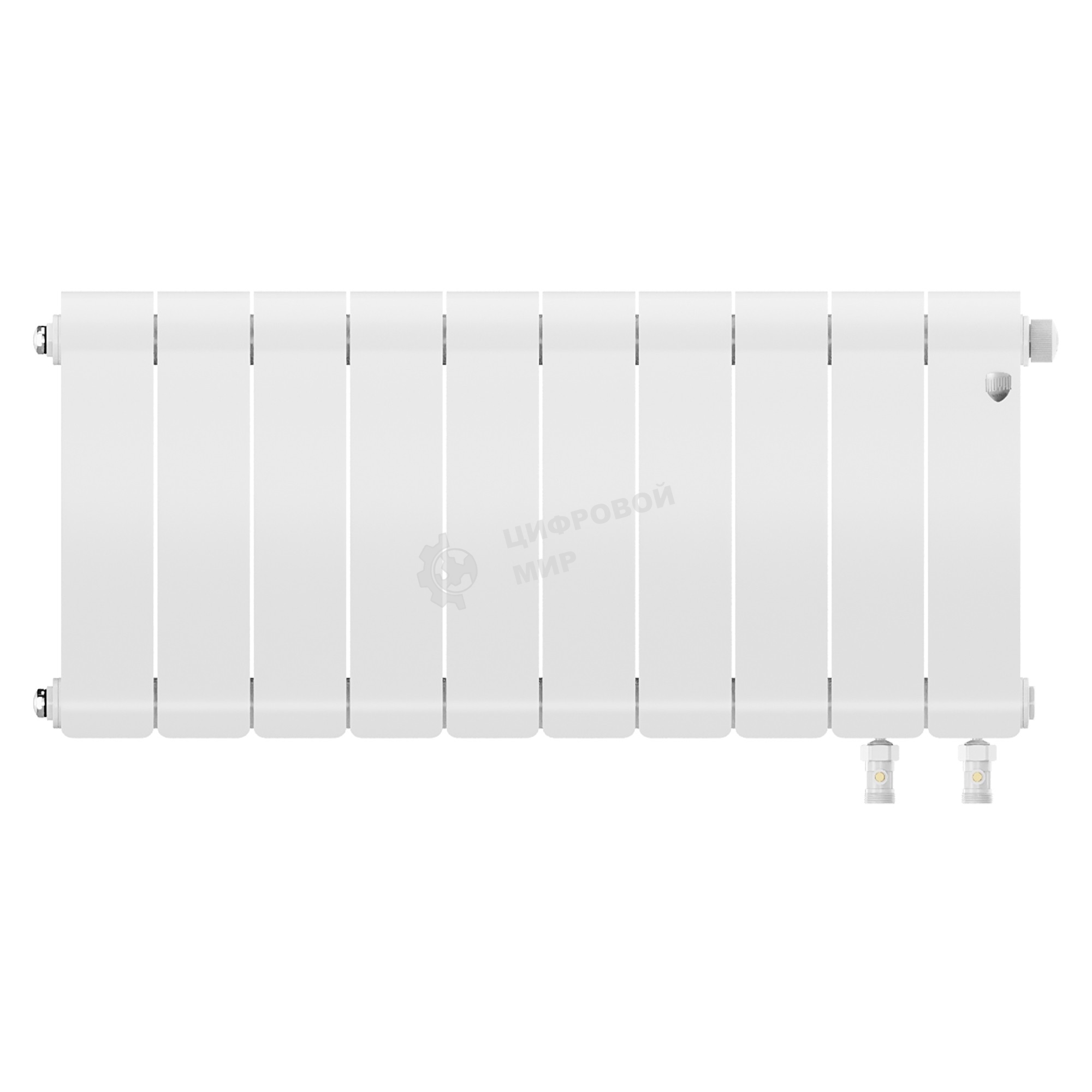 Радиатор биметаллический Royal Thermo Infinity 300 Bianco Traffico VR80 - 10 секц.