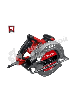 Пила дисковая, 90гр-65 мм, диск 190 мм, 1600 Вт, Зубр ПД-65