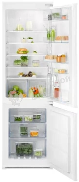 Встраиваемый холодильник Electrolux ENT6NE18S белый, 2-хкамерн., 195/62 л., морозилка снизу, No Frost