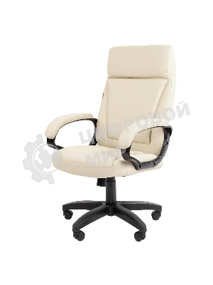 Кресло офисное Chairman 794 LT светло-бежевый, экокожа, черный пласт. Россия