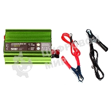 Автомобильный инвертор (преобразователь) постоянного тока 12В в переменный ток 220В, модель QUMO QAI-901-500 (Inv 001), максимальная выходная мощность 500Вт, встроенный разъем USB