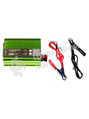 Автомобильный инвертор (преобразователь) постоянного тока 12В в переменный ток 220В, модель QUMO QAI-901-500 (Inv 001), максимальная выходная мощность 500Вт, встроенный разъем USB