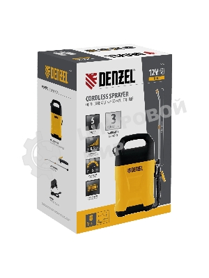 Опрыскиватель аккумуляторный Denzel D-5LI, 5 л, Li-Ion акк., 12 В, 2 А·ч