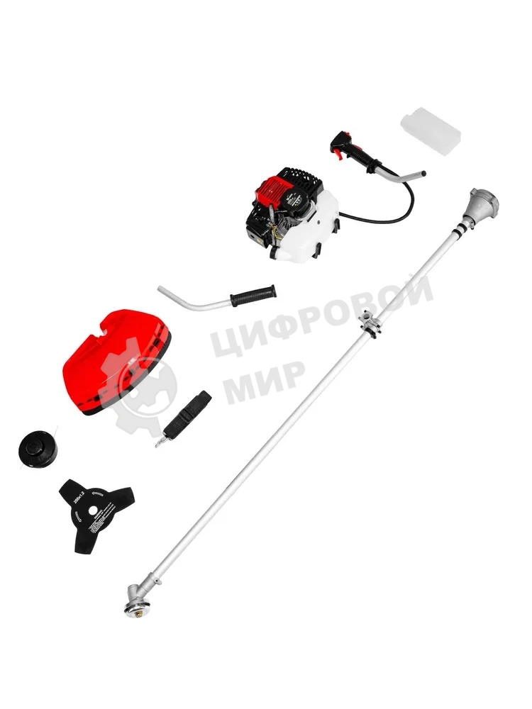 Триммер бензиновый MTX MT-43, 43 см3, неразъемная штанга, состоит из 2 частей