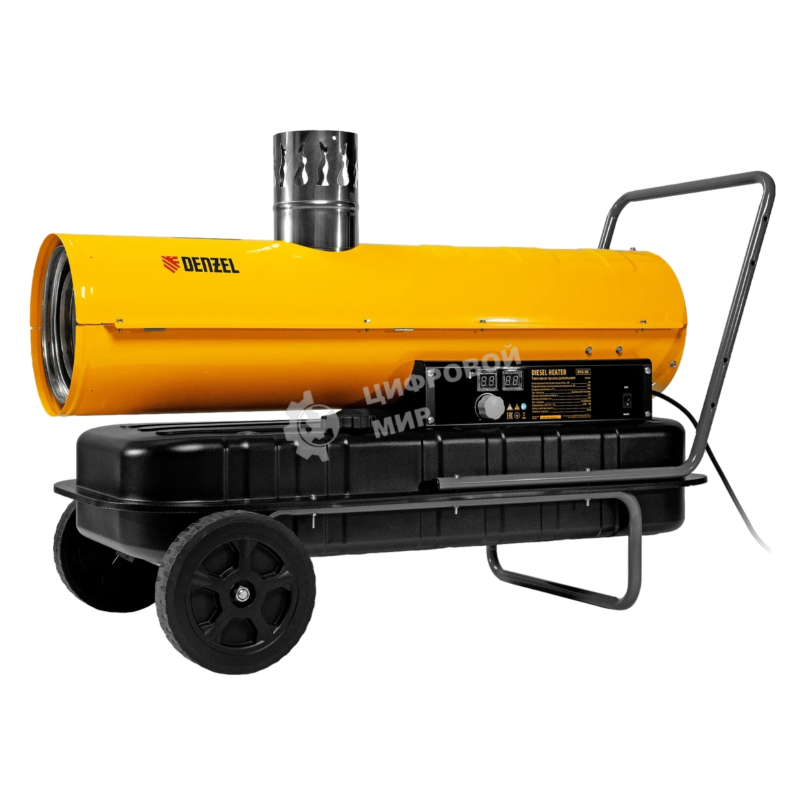 Дизельная тепловая пушка Denzel NHG-30i, 30 кВт, 750 м3/ч, непрямой нагрев, цифровой термостат