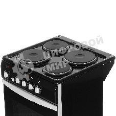 Плита электрическая De Luxe 5004.12э черный, конфорок 4 шт, духовка 46 л, 50 см x 85 см x 50 см