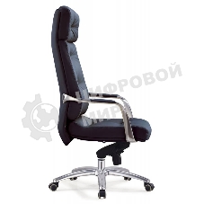Кресло руководителя Бюрократ DAO/BLACK черный, кожа, крестовина алюминий