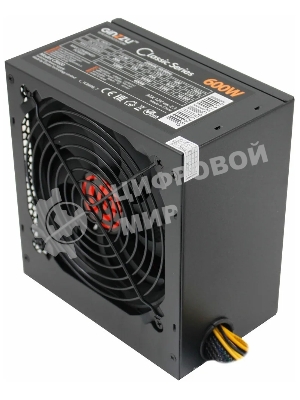Блок питания Ginzzu CB600, 600Вт, 120мм, черный