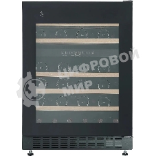 Винный шкаф встраиваемый Hyundai HBWC 0862 DUT 1-нокамерн. черный