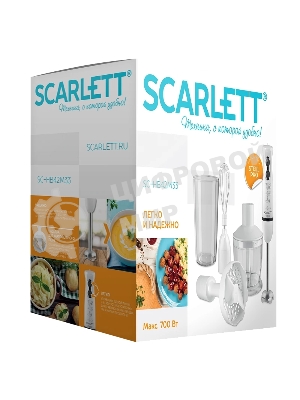 Блендер погружной Scarlett SC-HB42M33 белый, 700 Вт, 4 в 1