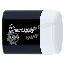Флешка USB Smartbuy LARA Black (SB32GbLARA-K), 32Gb, USB 2.0, R/W 15/5, черный/белый