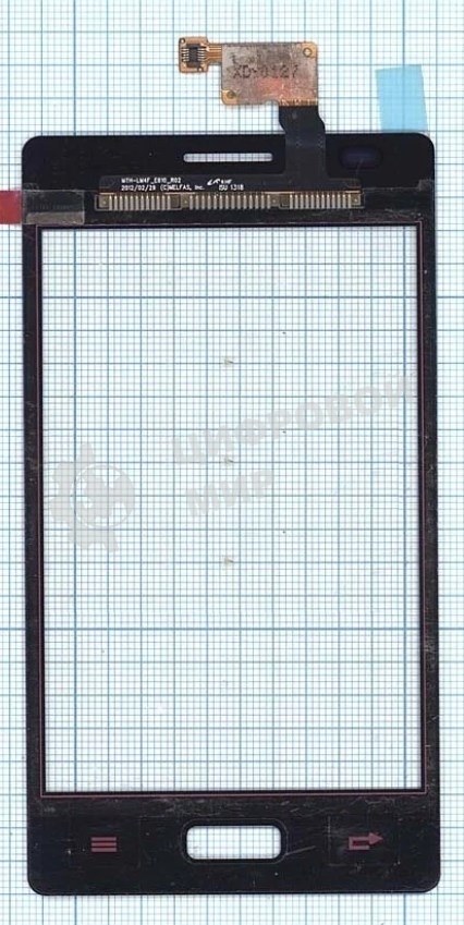 Сенсорное стекло (тачскрин) для LG Optimus L5 E610 E612. розовое