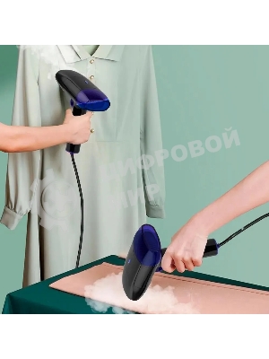 Отпариватель Kitfort КТ-9114 черный/фиолетовый, 1500 Вт, 20 г/мин, 110 мл