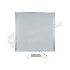 Светильник светодиодный потолочный встраиваемый Uniel Effective, белый свет 4000K, корпус серебристый, в комплекте с и/п