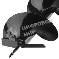 Шнек для грунта Denzel E-200, диаметр 200 мм, длина 800 мм, соединение 20 мм, несъемный нож