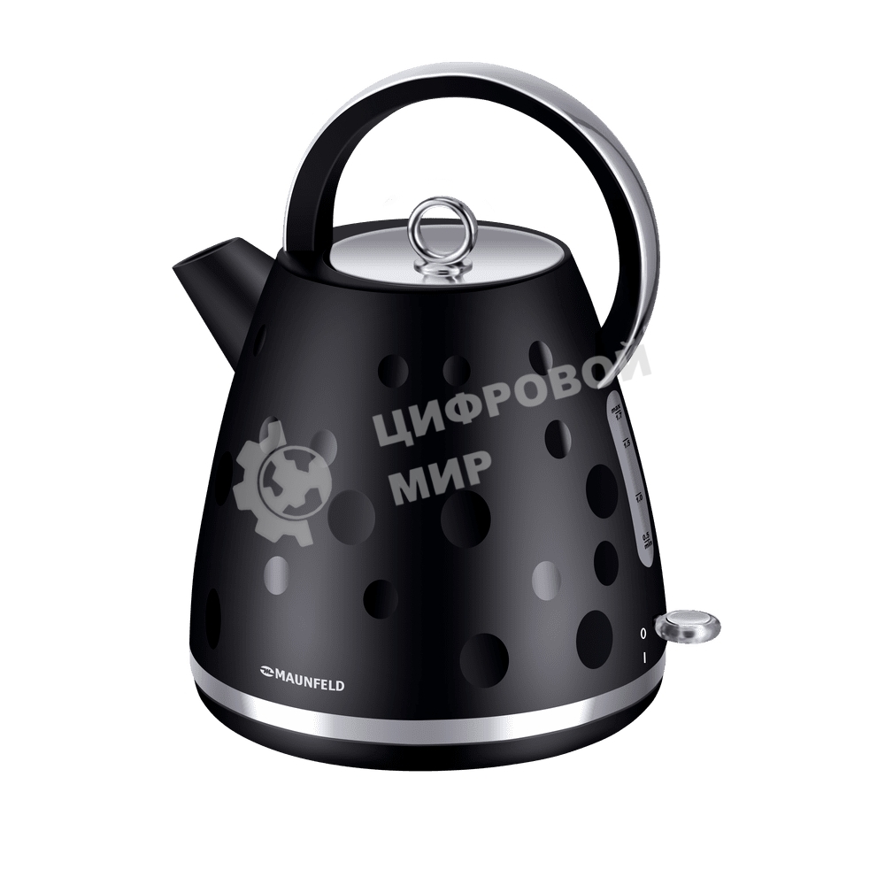 Чайник электрический Maunfeld MFK-647BK черный с хромированными элементами