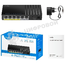 Коммутатор Cudy FS106P, 6×100 Мбит/с