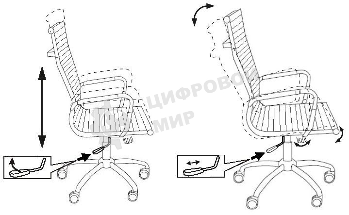 Кресло руководителя Бюрократ CH-883/IVORY слоновая кость, искусственная кожа, крестовина хром (упаковка из 2х шт)