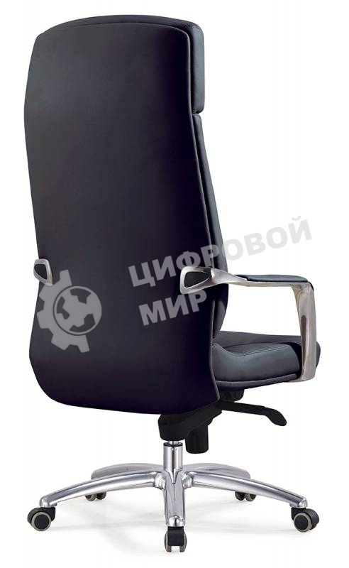 Кресло руководителя Бюрократ DAO/BLACK черный, кожа, крестовина алюминий