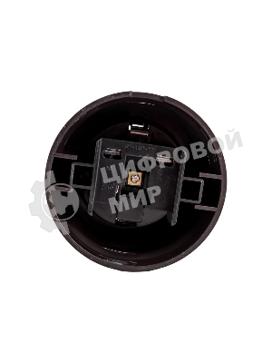 Розетка Bironi B1-101-22 пластик, с заземлением, коричневый