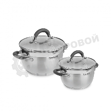 Набор посуды Flamme 4 предм.,кастрюли c/кр 20/24 см,нерж.сталь, RDS-339