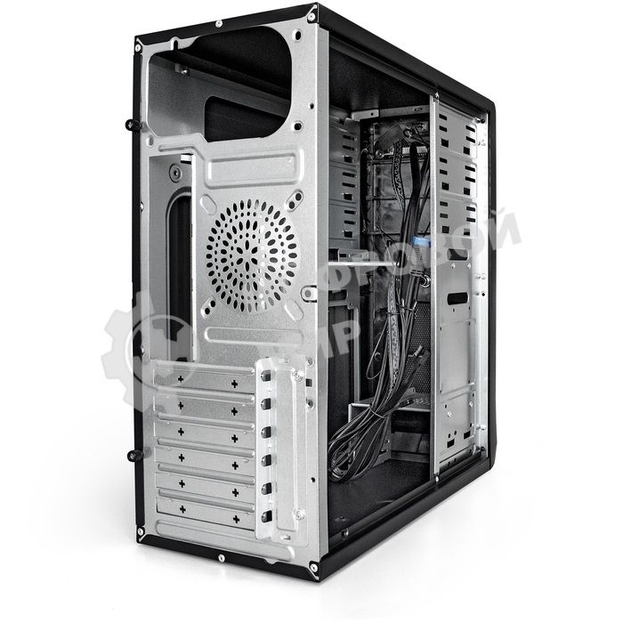 Компьютерный корпус Miditower ExeGate CP-603UB-UNS350 (ATX, БП UNS350 с вент. 12см, 2хUSB, аудио, черный)