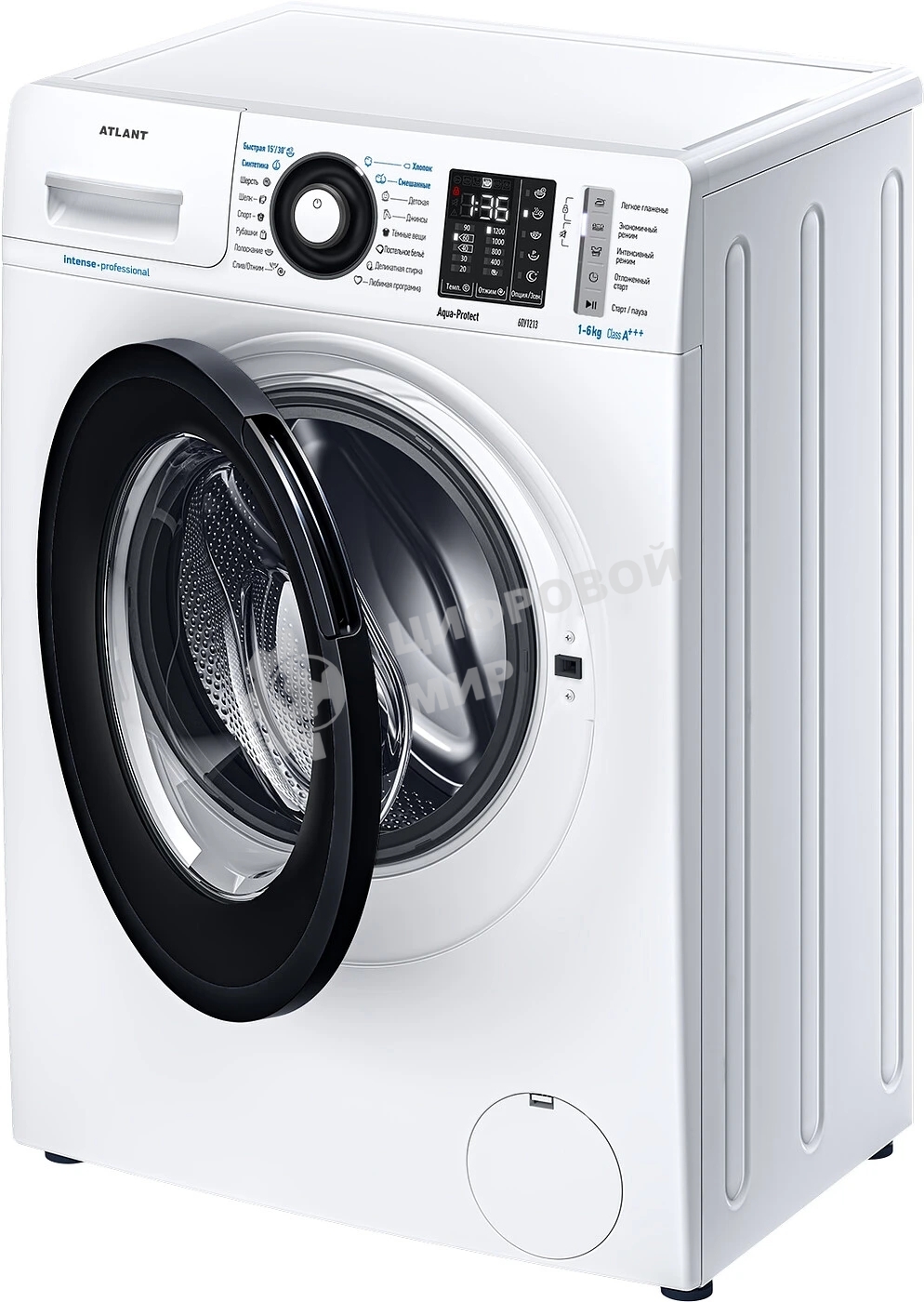 Стиральная машина Atlant СМА-60У1213-02 белая, загрузка фронтальная 6 кг, 1200 об/мин., класс: A+++