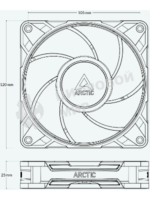Вентилятор корпусной ARCTIC P12 Pro PST - retail (ACFAN00306A) 