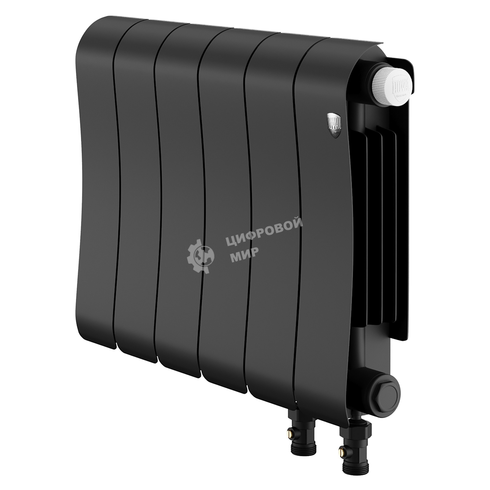 Радиатор биметаллический Royal Thermo Infinity 300 Noir Sable VR80 - 6 секц.