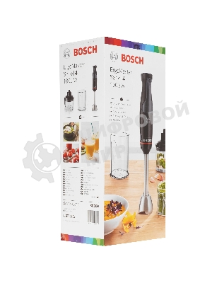 Блендер погружной Bosch MSM4B620 черный, 1000 Вт, плавная регулировка